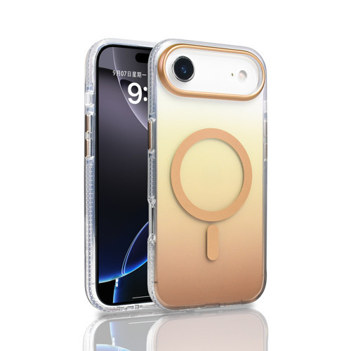 iPhone 17 Air Kılıf M-safe Şarj Özellikli Transparan Renk Geçişli Toros Kılıf