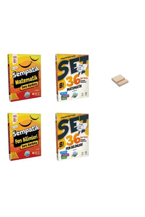 LGS 8. Sınıf Matematik ve Fen Sempatik Soru Bankası ve Haftalık Kazanım Denemeleri 4lü Set