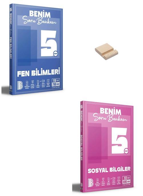 5. Sınıf Benim Soru Bankam Fen Bilimleri ve Sosyal Bilgiler + Telefon Standı