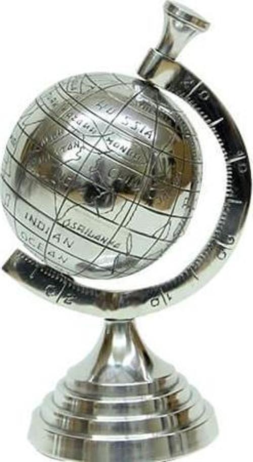 Yerküre Dünya Nikel Biblo Dekoratif Hediyelik