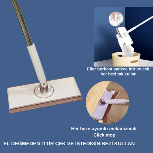 Click Mop – Her Beze ve 4XL Islak Mendile Uyumlu