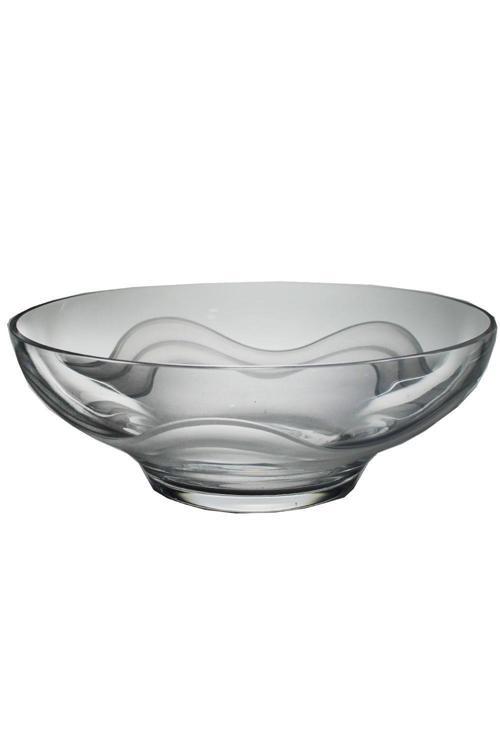 El İmalatı Beyaz Dalgalı Kristal Kase 1 Adet 18168