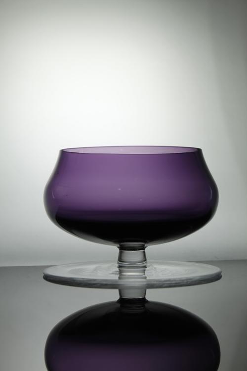 El İmalatı Kristal Ayaklı Mor Mini Kase 1 Adet 11791