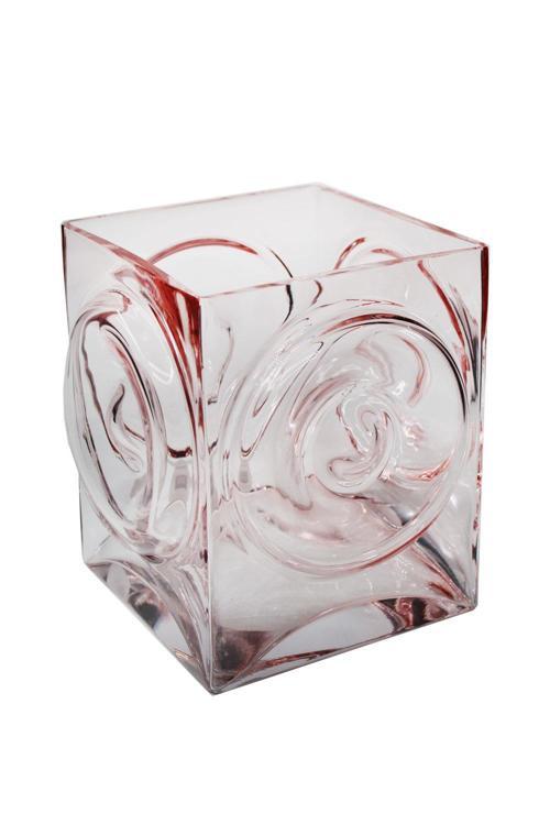 Denizlicam El imalatı Kristal Kare Dekoratif Vazo 16769