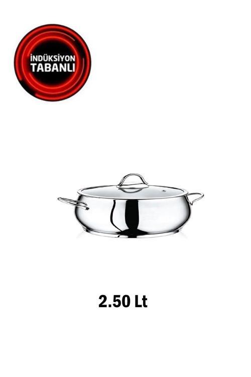 Bella Çelik 18x10 cm 2.50 Lt Basık İndiksiyon Çelik Tencere