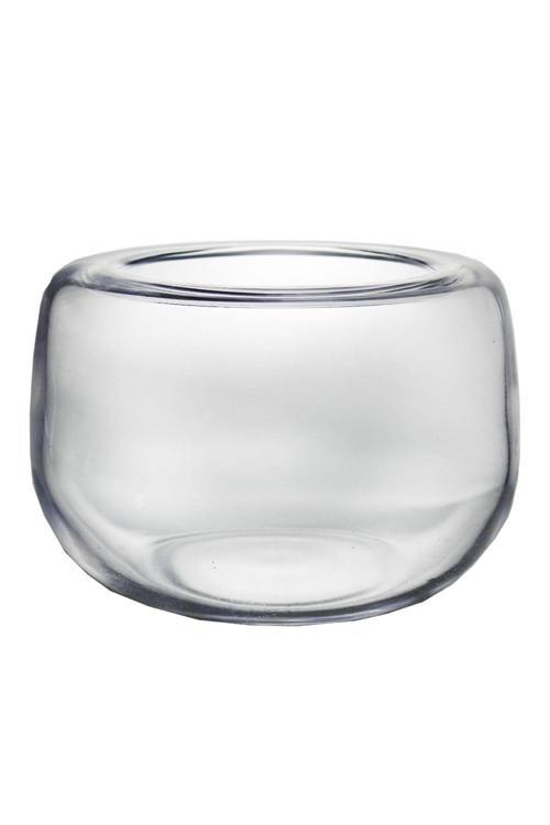 El İmalatı Kristal Kalın Oval Kase 1 Adet 23460