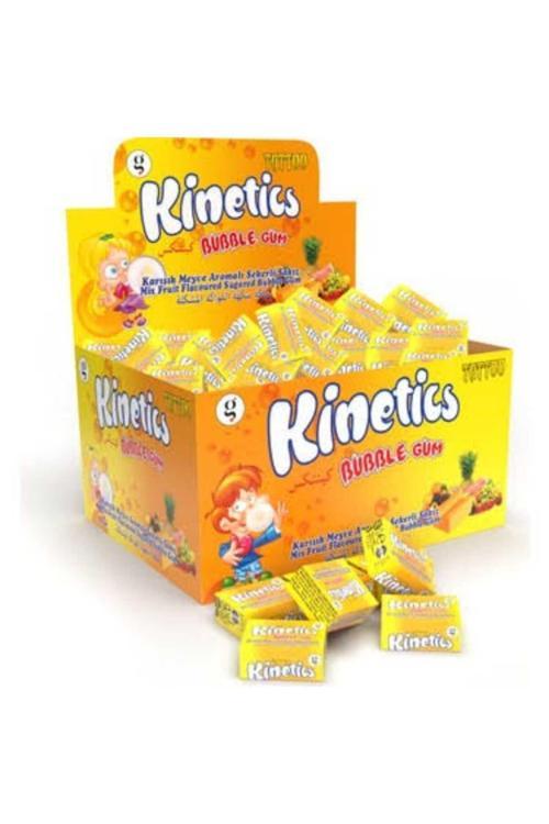 KİNETİCS BUBBLE GUM TEKLİ ŞEKERLİ SAKIZ TATTOLU T.FRUTTİ 3,5GR *100