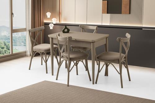 Tekno Bahar MDF Açılır Mutfak Masa Sandalye Takımı 60x100 