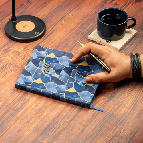 13,5x20 cm Mozaik Sert Kapak Noktalı Tarihsiz Dikişli Not Okul Defteri