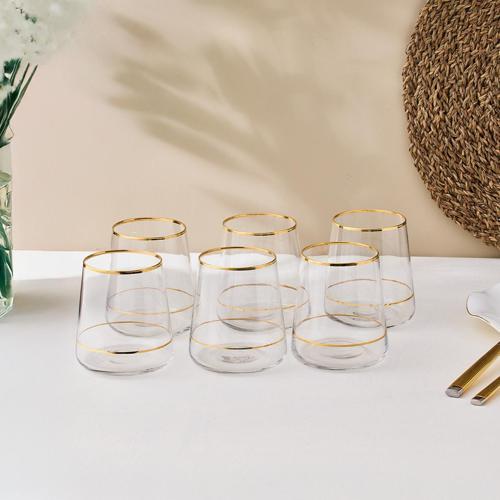 Dolce Vita 6'lı Su Bardağı Çift Gold 380 cc