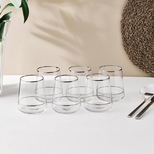 Dolce Vita 6'lı Su Bardağı Çift Platin 380 cc