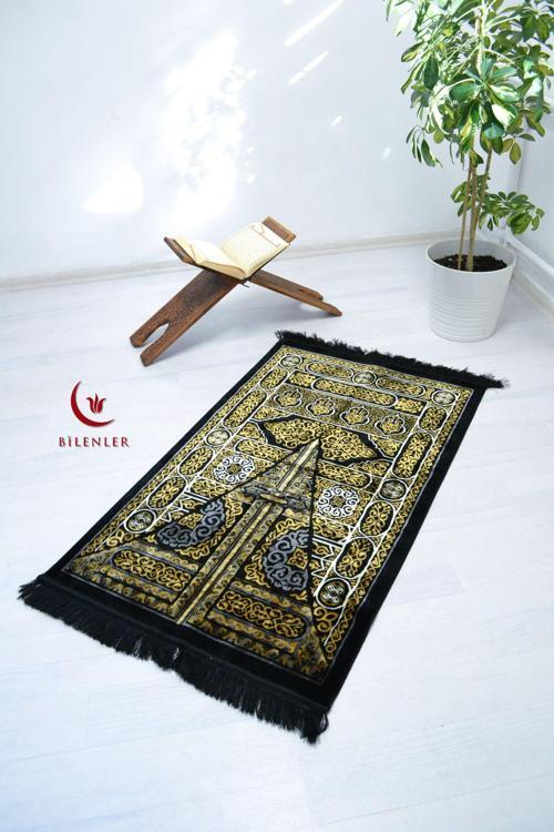 Kabe Kapısı Desenli Lüks Kadife Dokuma Seccade