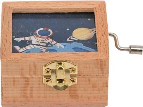 Müzik Kutusu Camlı Uzay Dekoratif Hediyelik