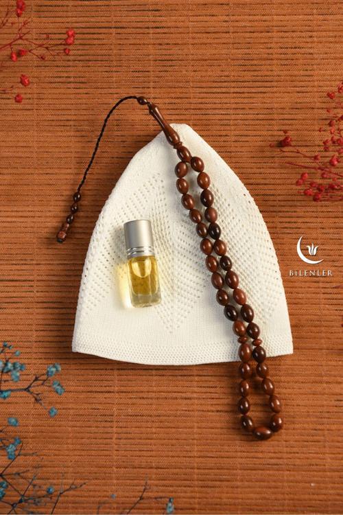 Erkekler İçin Lüks Takke-kuka Tesbih Ve Esans Seti