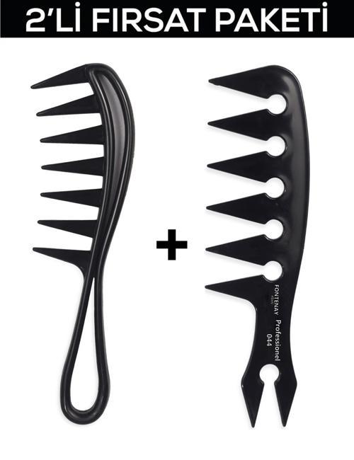Profesyonel Antistatik Tarak Şekil Tarak Seti 2'Li Set 2