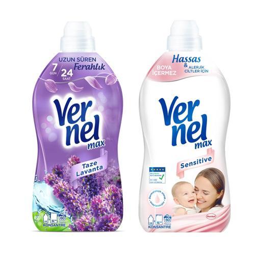 Max Kons.Çam.Yumuşatıcı 1440 ml Lavanta ve Sensitive 2 li