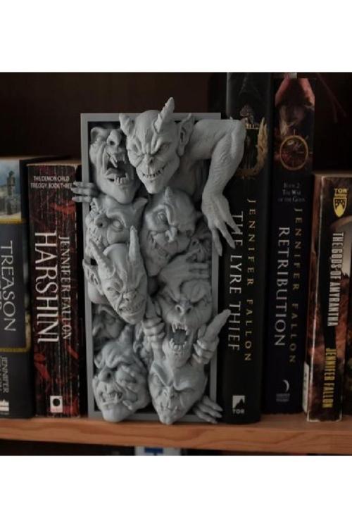 3 Boyutlu Kitaplık Aksesuarı Doğal Taş Kitap Tutucu Dekoratif Book Nook Kitap Ayracı 3D Dekor