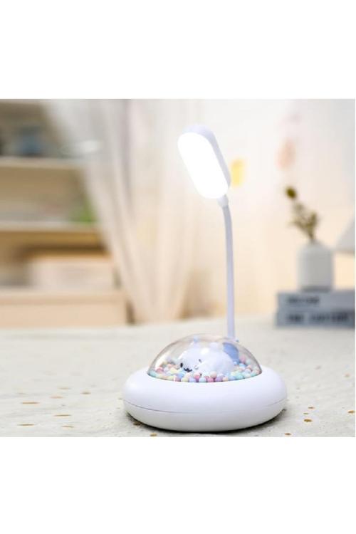 Top Havuzunda Kitty Figür Led Şarjlı Masa Lambası