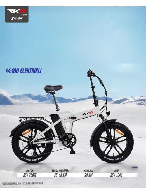 XS35 250 W Katlanabilir Elektrikli Bisiklet BEYAZ