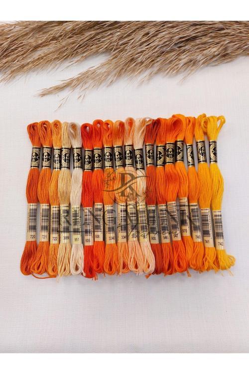 Muline Turuncu Renkler İplik Seti 18 Renk