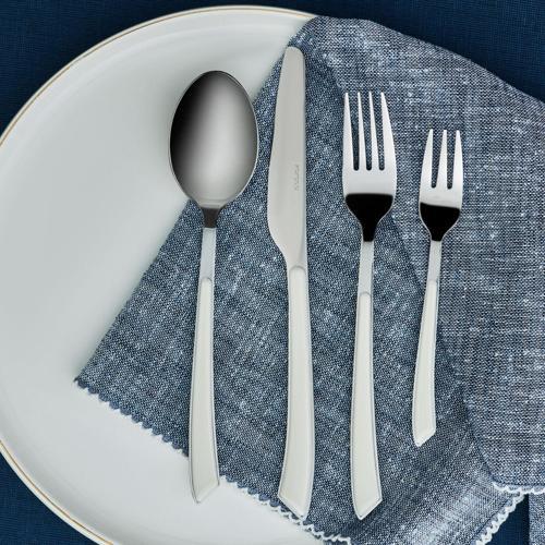 Lyra 24 Parça 6 Kişilik Çatal Kaşık Bıçak Seti Beyaz