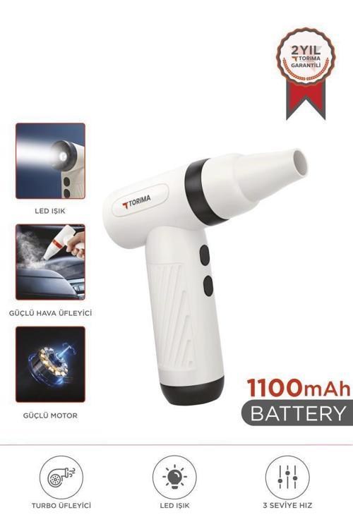 TTB-01 Siyah Yüksek Hızlı Turbo 85 000 pm -1100 mAh - 40 W Hava Üfleme Makinası.