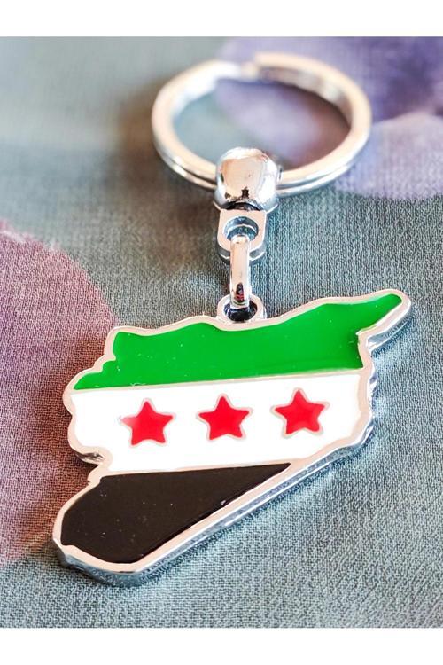 Filistin Bayraklı Metal Anahtarlık