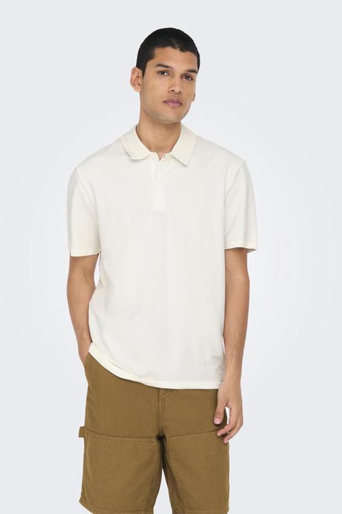 Onskian Pamuklu Regular Fit Düğmeli Erkek Polo Yaka T Shirt 22028694 EKRU