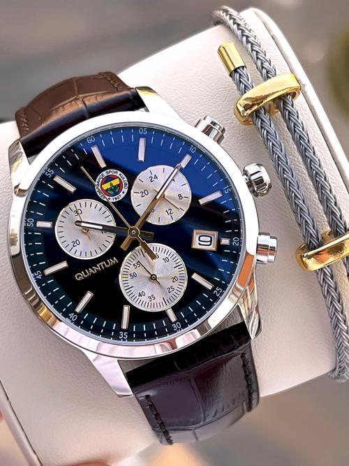 Fenerbahçe Lisanslı İtalyan Tasarım Bileklik Hediyeli 10 Atm Taraftar Kol Saati EFB1089.352