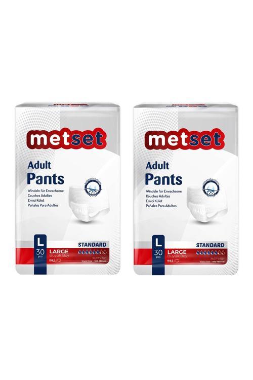 Metset Emici Külot Large Büyük Boy 30 Luk 2 Paket 60 Adet