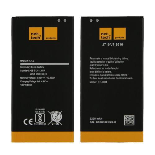 Teknonet Samsung Galaxy J710 J7 2016 Uyumlu Nettech 3200 MAh Batarya NT-32418