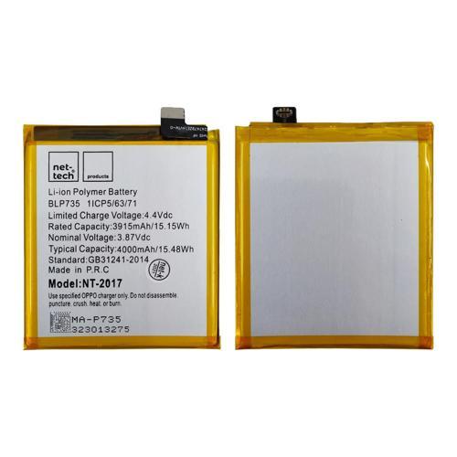 Teknonet Oppo Reno 2 Uyumlu Nettech NT-2017 BLP735 4000 MAh Batarya NT-85726