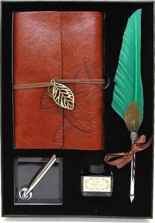 Divit Hokka Defter Ve Tüylü Kalem Seti Hediyelik