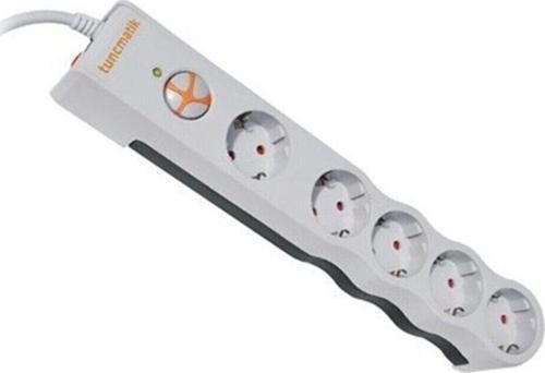 Enerji Korumalı Priz 1.5 Metre Powersurge 5 Li Beyaz 1050 Joule Tsk6136