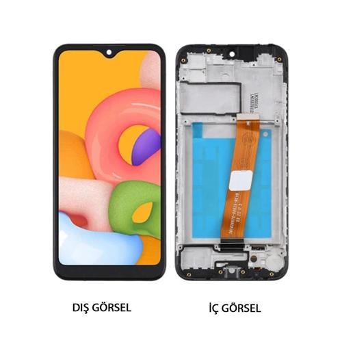 Samsung Galaxy A01 Uyumlu Hk Lcd+Dokunmatik+Çıtalı NT-108520