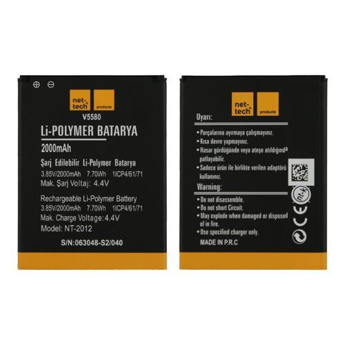 Teknonet Vestel Venüs V3 5580 Uyumlu Nettech NT-32457 2000 MAh Batarya NT-32457