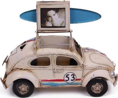 Dekoratif Metal Araba Çerçeveli Kalemlik Hediyelik
