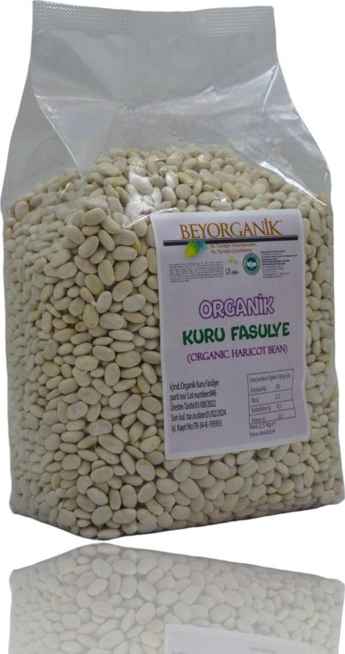 ORGANİK Kuru Fasulye 2,5kg (Pestisit ve Aflatoksin Analizli)
