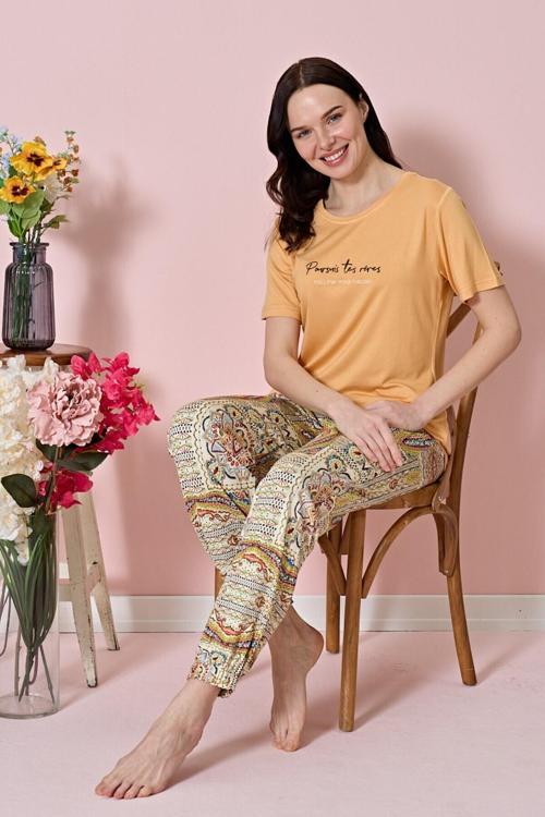 Kadın Pijama Takımı Kısa Kol