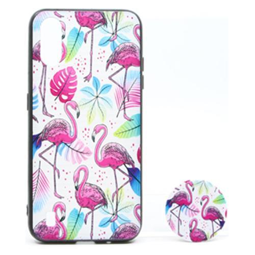 Samsung Galaxy A01 Uyumlu Desenli Popsocket Seri Arka Koruma Kılıf NT-79702