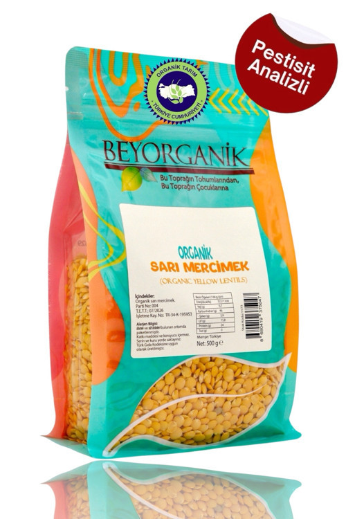 Organik Sarı Mercimek 500gr