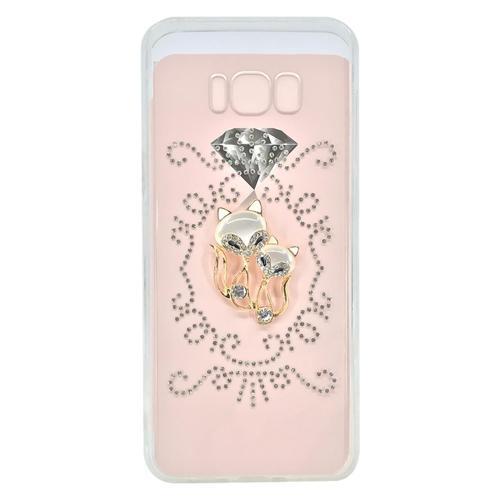 Samsung Galaxy G955 S8 Plus Uyumlu Taşlı Seri Arka Koruma Kılıf NT-17043