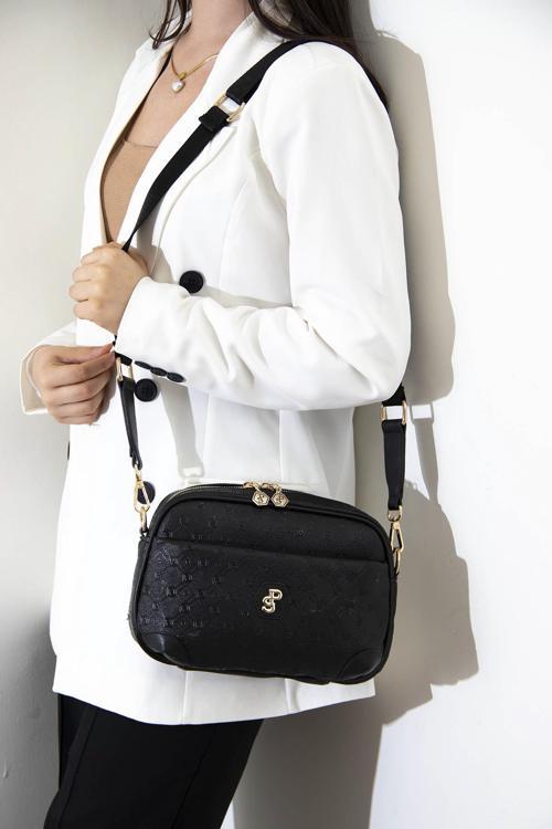 Kadın Çapraz Çanta 1094-42339  Silver Polo ÇAPRAZ BAYAN ÇANTASI M46 SİYAH-MAT SİYAH