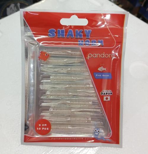 Shaky LRF Silicon 5cm 10'lu Renk: White Glitter