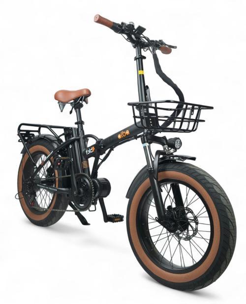 Fold F Premium 750Watt Mid Motor 48V 16Ah(768Wh) Elektrikli Bisiklet Siyah Zırhlı lastik Hd Fren