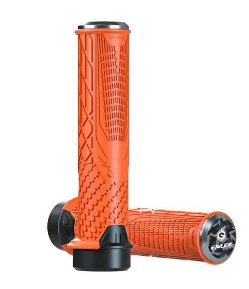 Enlee Mtb Bmx Elcik Silikon Bisiklet Elcik Kaymaz Yapı 140 mm Bisiklet Elciği Kolay Kavrama Turuncu