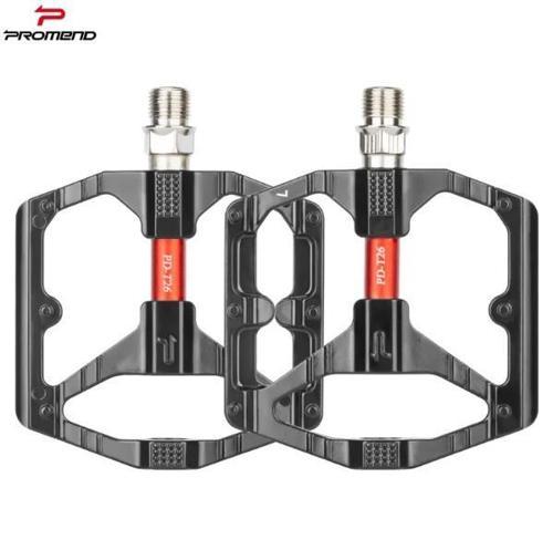 T26 Çift Kovanlı Alüminyum Geniş Platform DU Peilin Rulman Bisiklet Pedalı Siyah