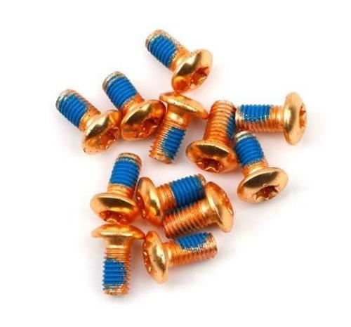 PRO Bisiklet Scooter Fren Disk Vidası Rotor Civatası 6 Vida MTB Rotor Vidası 12li Paket Gold Sarı