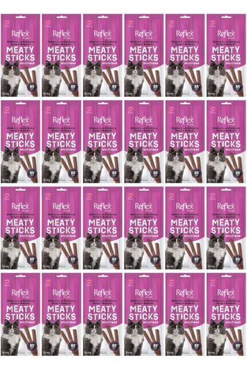 Tavuklu ve Kızılcıklı Kısırlaştırılmış Kedi Ödül Çubuğu Stick 3*5gr - 24 Adet