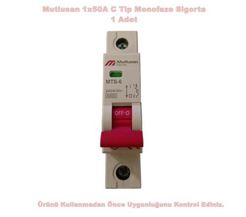 1x50A C 6kA W-Otomat Sigorta Monofaze Tek Fazlı W Otomat Sigorta